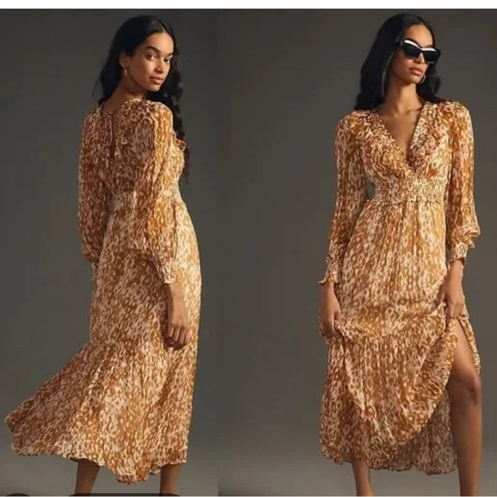 Anthropologie Boho Long Sleeve Dress